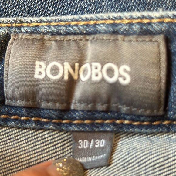 Bonobos Jeans Mens Slim Fit Jeans in Navy Yard Wash Denim W30 x L30 - Picture 8 of 11